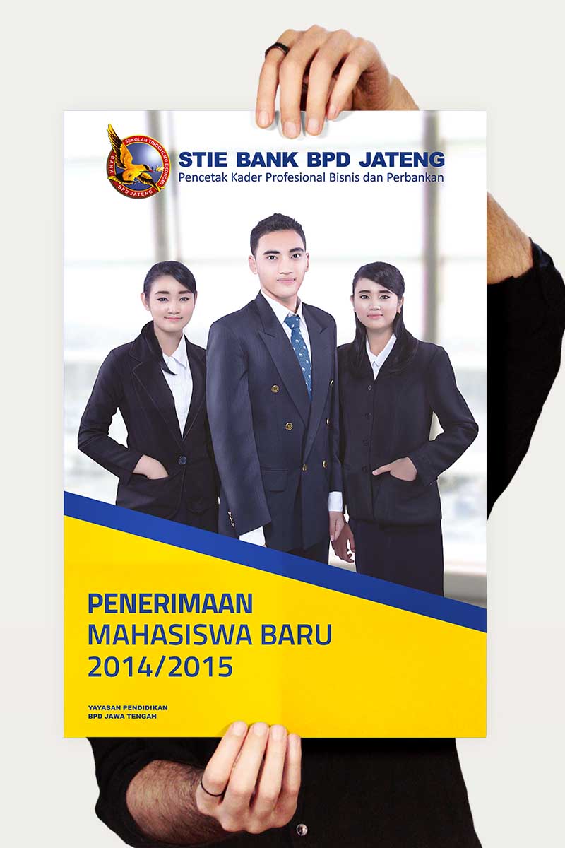 Desain poster sekolah universitas STIE bank bpd jateng 2014