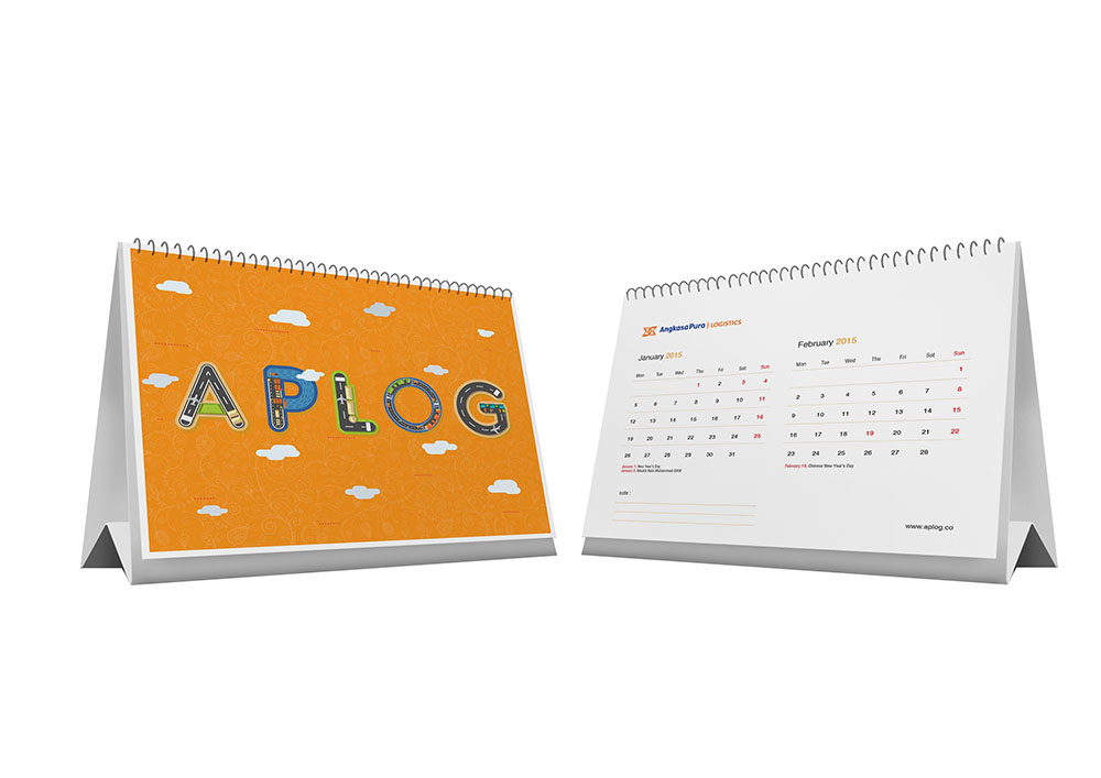 Desain Kalender Dua Bulanan