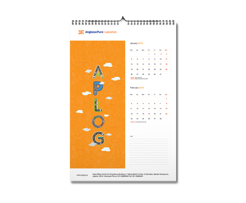 jasa desain kalender di jakarta Desain Kalender Dua Bulanan