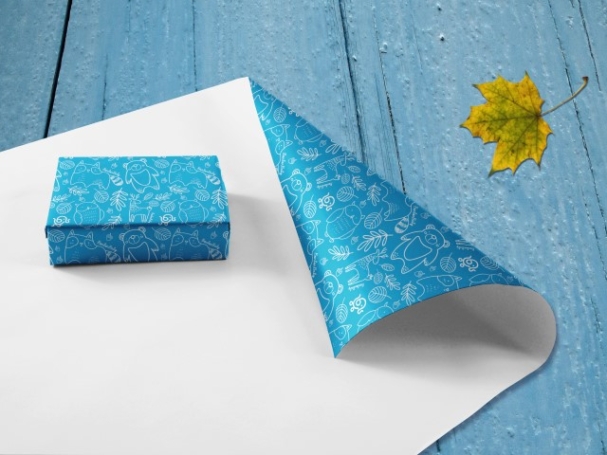 jasa pembuatan desain kertas kado perusahaan bonbon baby -1