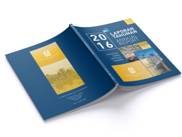 jasa pembuatan cetak desain Annual report sariarthamas hotel