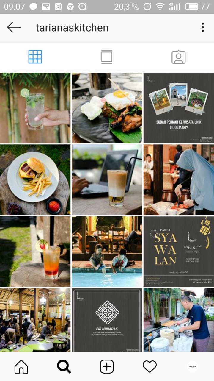 Jasa Kelola Akun Instagram Restoran Tarianas Kitchen