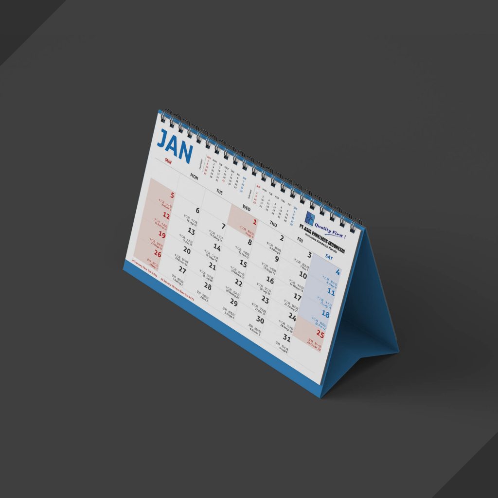 Desain Kalender PT Asia Panelmas Indonesia 2020