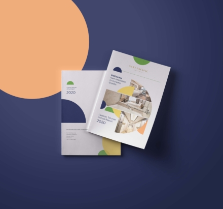 Pembuatan annual report Sari Pacific Jakarta 2020