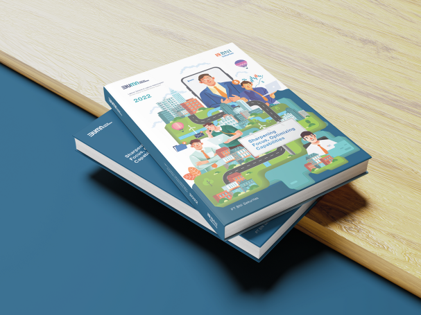 desain annual report & sustainability report pt bni sekuritas 2022