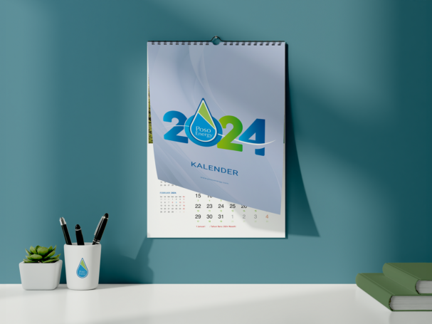 desain kalender dinding PT Poso Energy 2024