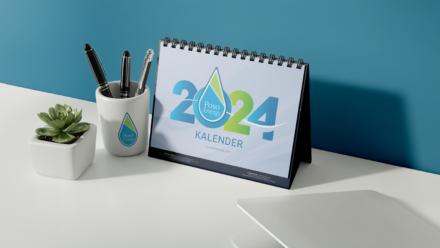 desain kalender meja PT Poso Energy 2024