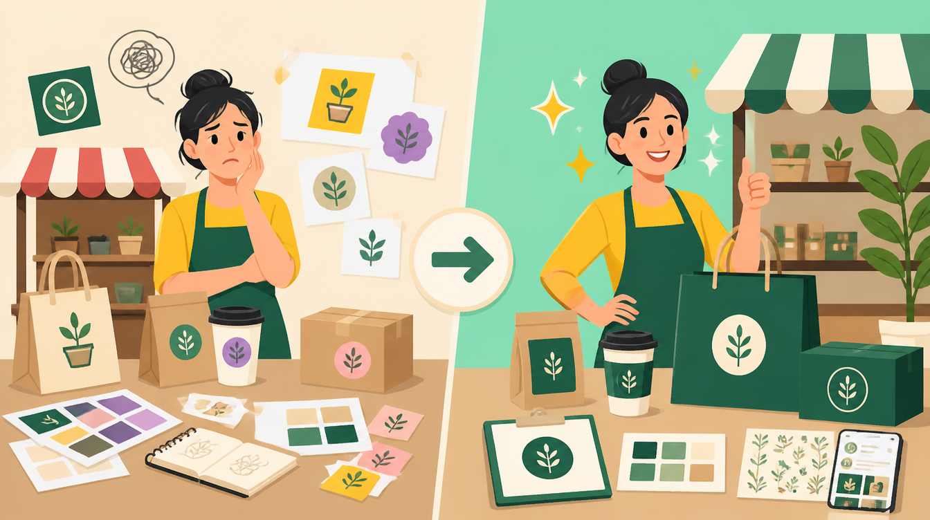 Ilustrasi mengapa checklist branding UMKM penting sebelum launch bisnis