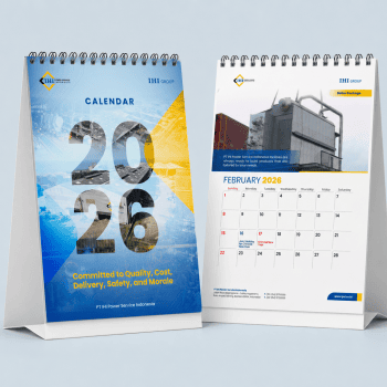 Desain Kalender Meja PT IHI Power Service Indonesia 2026