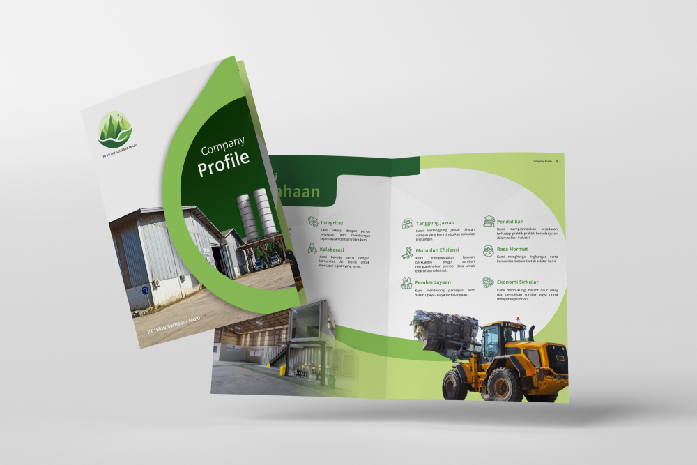 Desain Company Profile PT Hijau Semesta Maju by Sooca Design